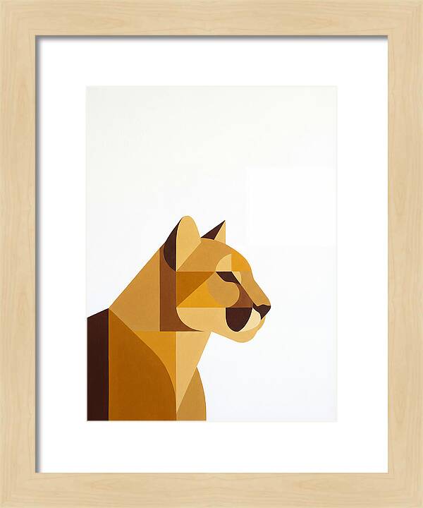Cougar In Minimalist Style