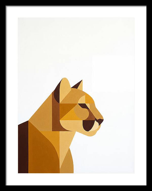 Cougar In Minimalist Style