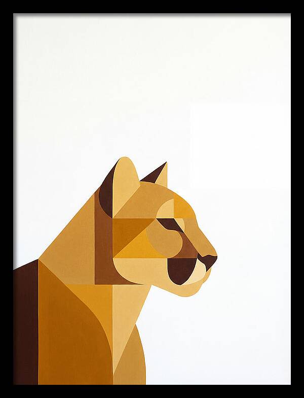 Cougar In Minimalist Style
