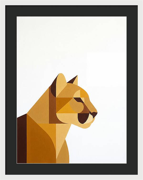 Cougar In Minimalist Style