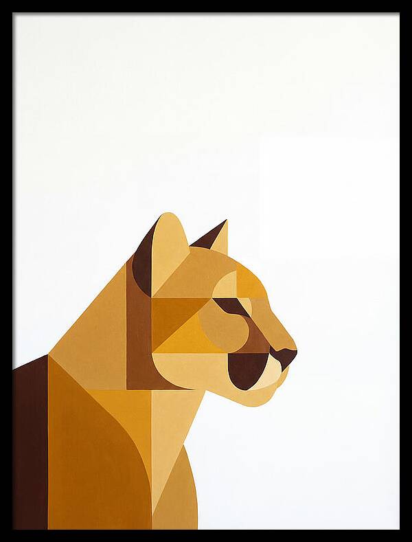 Cougar In Minimalist Style