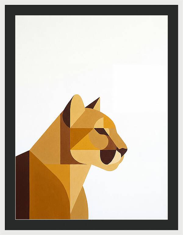 Cougar In Minimalist Style