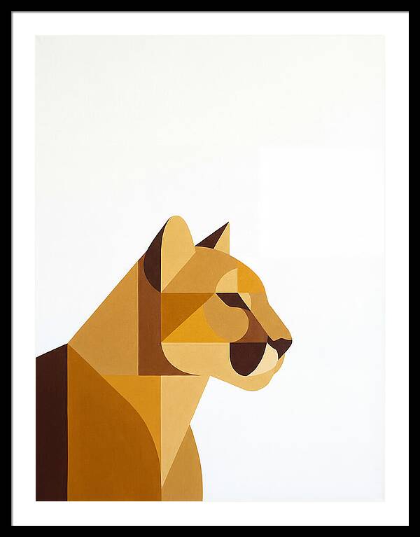 Cougar In Minimalist Style