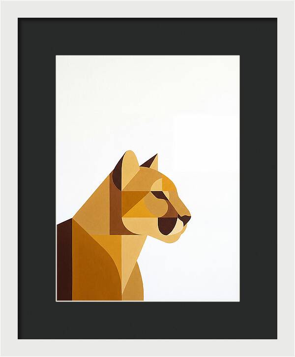 Cougar In Minimalist Style