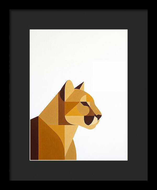 Cougar In Minimalist Style