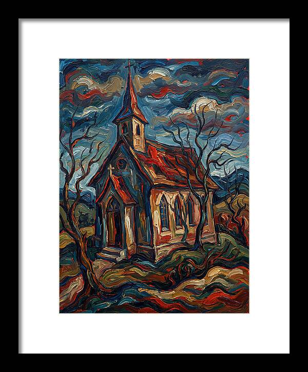 Country Church In Expressionist Style
