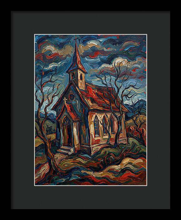 Country Church In Expressionist Style