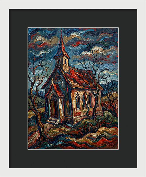 Country Church In Expressionist Style
