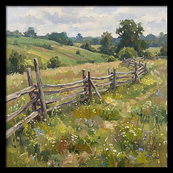 Country Fence In Bloom