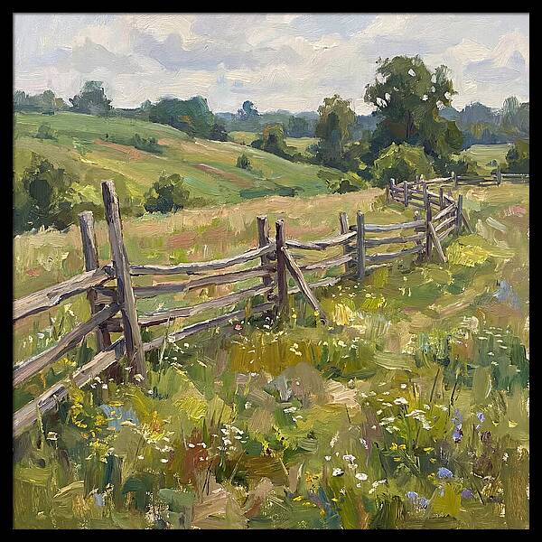 Country Fence In Bloom