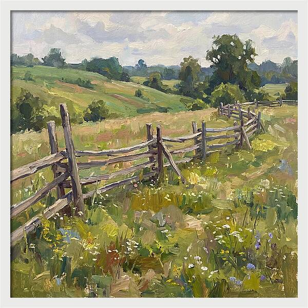 Country Fence In Bloom