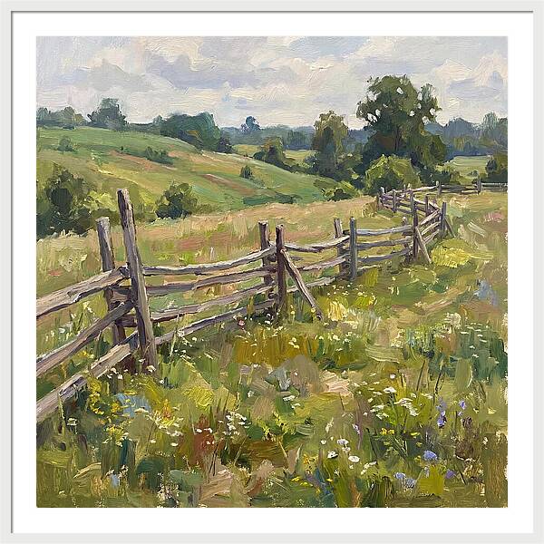 Country Fence In Bloom
