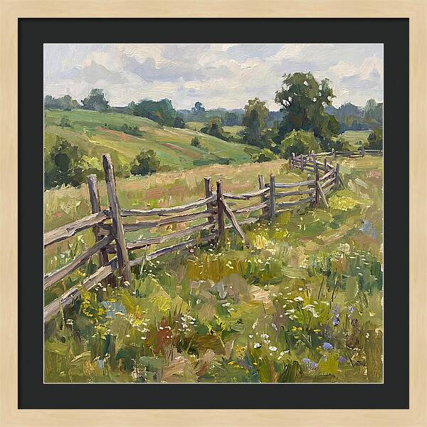 Country Fence In Bloom