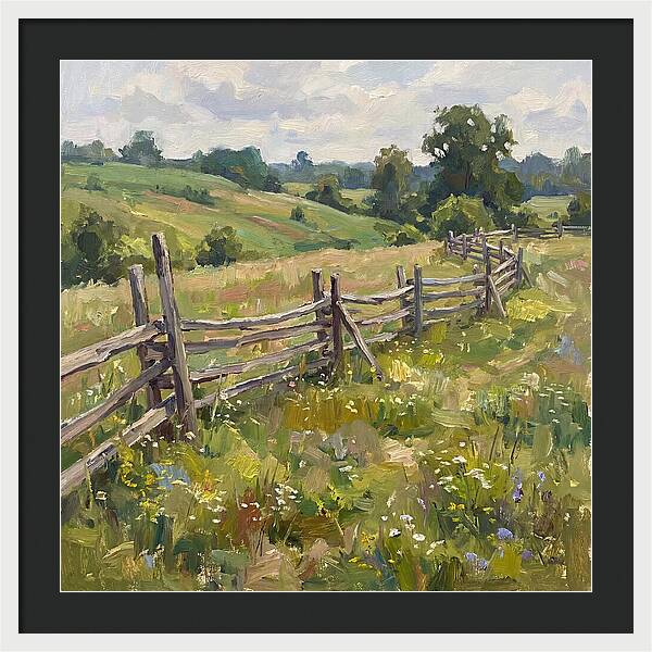 Country Fence In Bloom