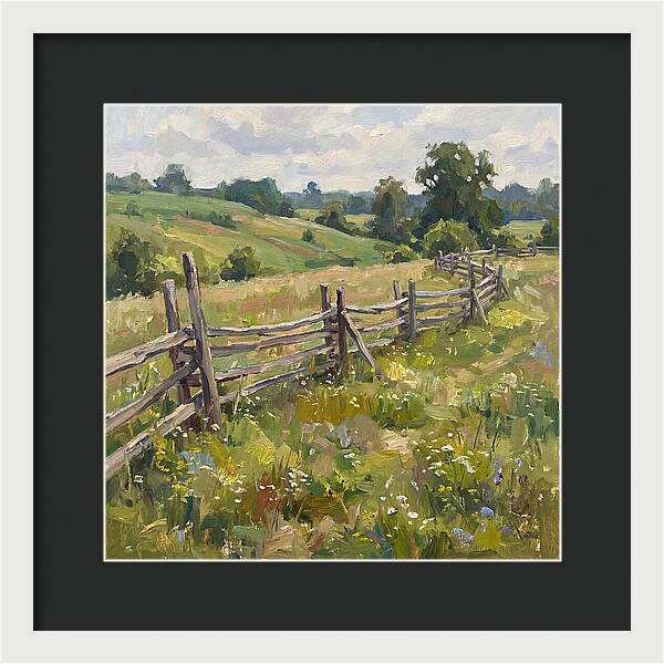 Country Fence In Bloom