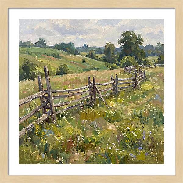 Country Fence In Bloom