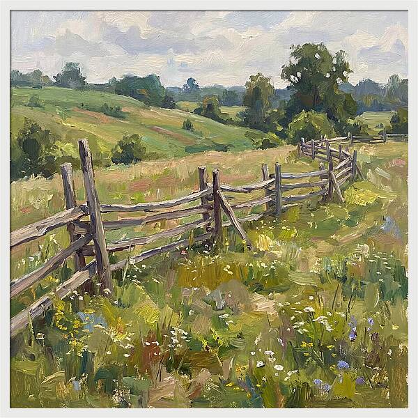 Country Fence In Bloom