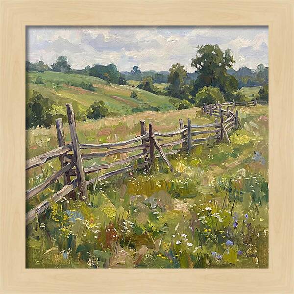 Country Fence In Bloom