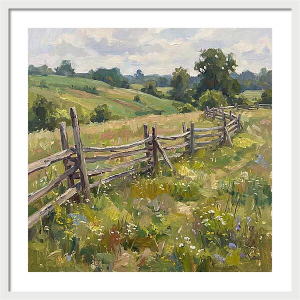 Country Fence In Bloom