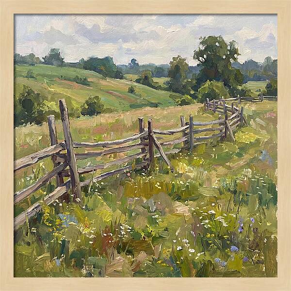 Country Fence In Bloom