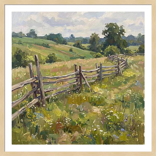 Country Fence In Bloom