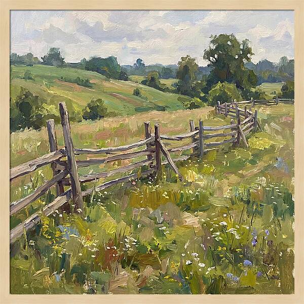 Country Fence In Bloom