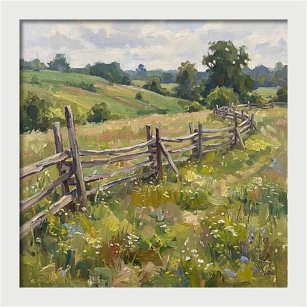 Country Fence In Bloom