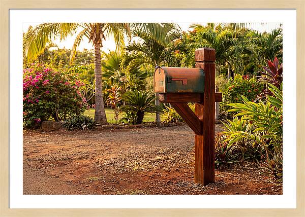 Country Mailbox Amidst Lush Flora