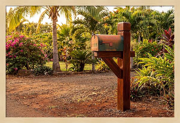 Country Mailbox Amidst Lush Flora