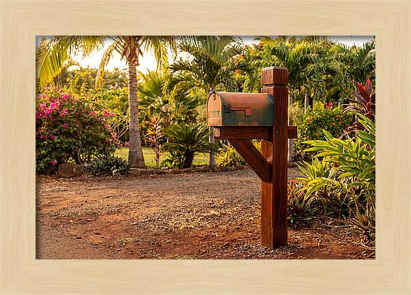 Country Mailbox Amidst Lush Flora