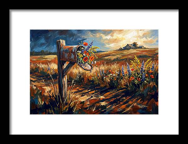 Country Mailbox With Wildflowers