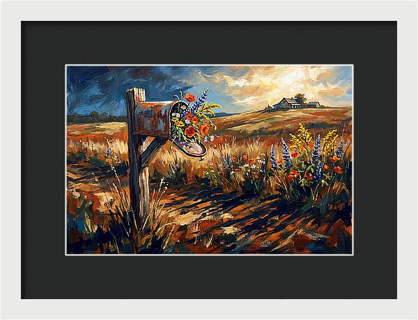 Country Mailbox With Wildflowers