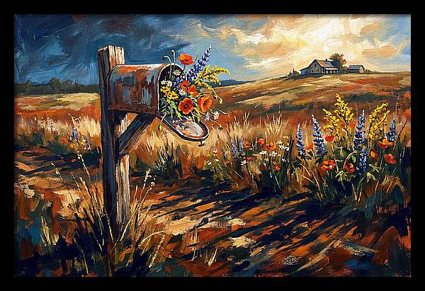 Country Mailbox With Wildflowers