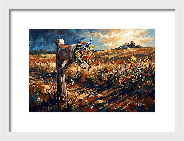 Country Mailbox With Wildflowers