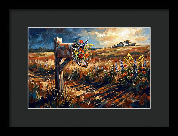 Country Mailbox With Wildflowers