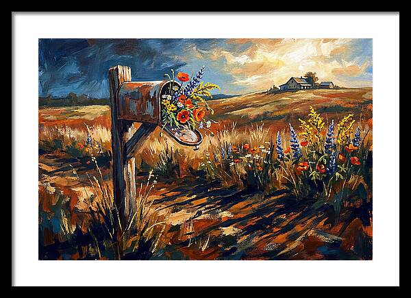Country Mailbox With Wildflowers
