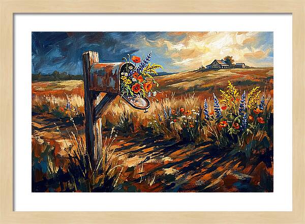 Country Mailbox With Wildflowers