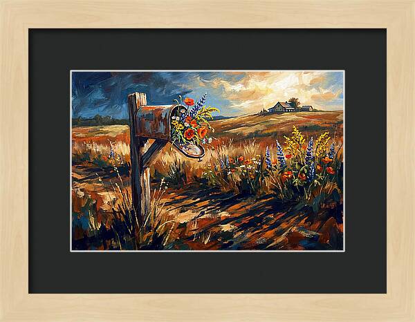 Country Mailbox With Wildflowers