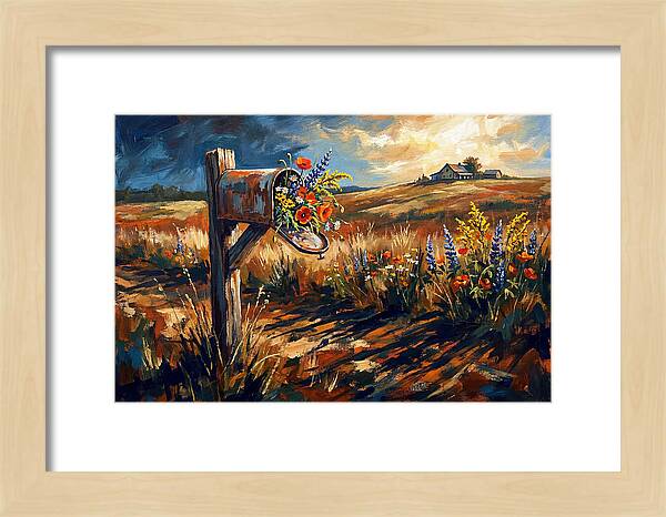 Country Mailbox With Wildflowers