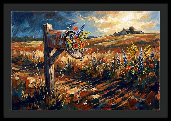 Country Mailbox With Wildflowers