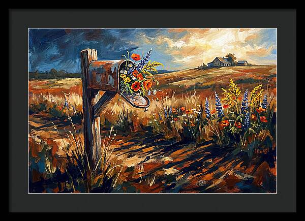 Country Mailbox With Wildflowers