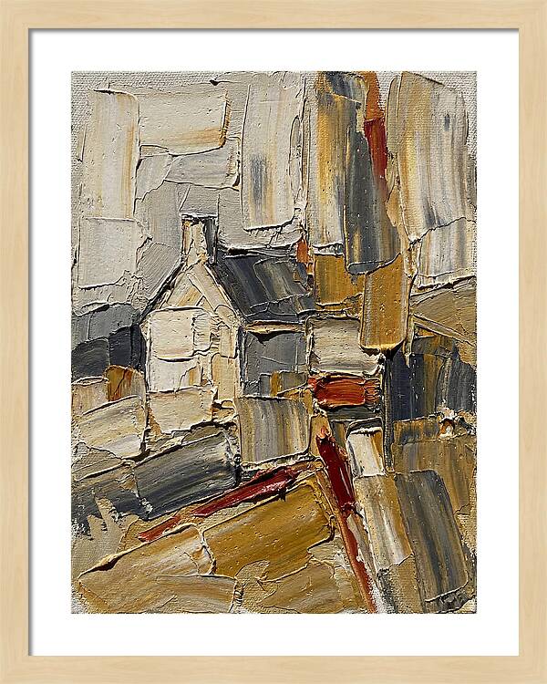 Countryside Cottage In Palette Knife