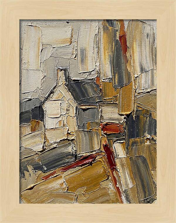 Countryside Cottage In Palette Knife