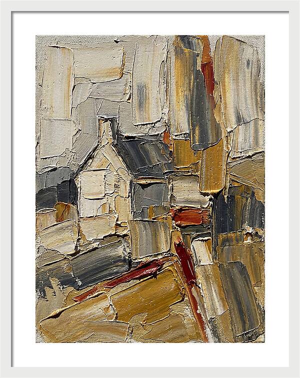 Countryside Cottage In Palette Knife