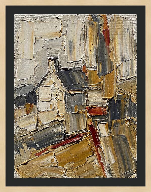 Countryside Cottage In Palette Knife