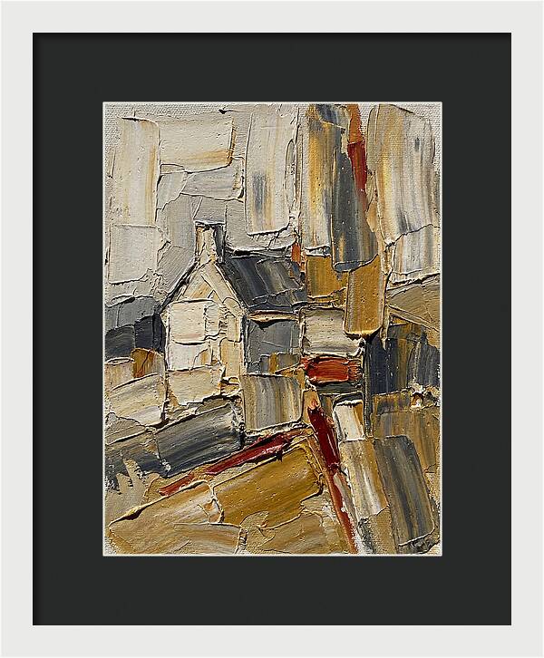 Countryside Cottage In Palette Knife