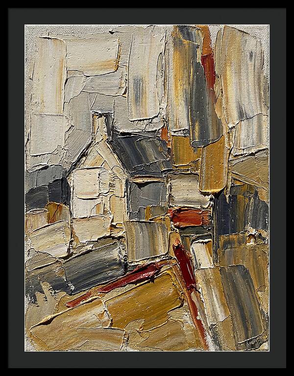Countryside Cottage In Palette Knife