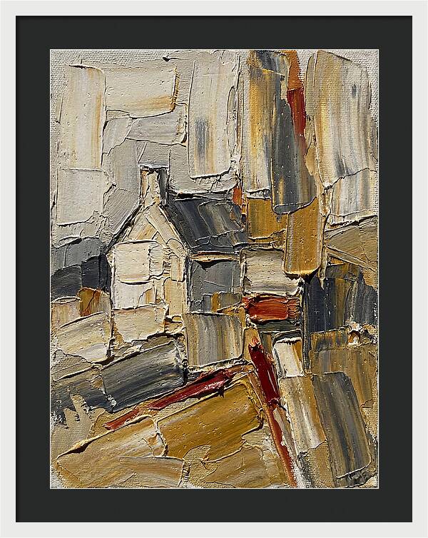 Countryside Cottage In Palette Knife