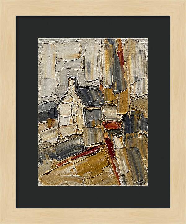 Countryside Cottage In Palette Knife