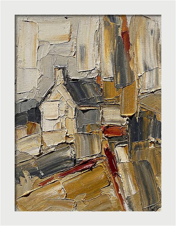 Countryside Cottage In Palette Knife